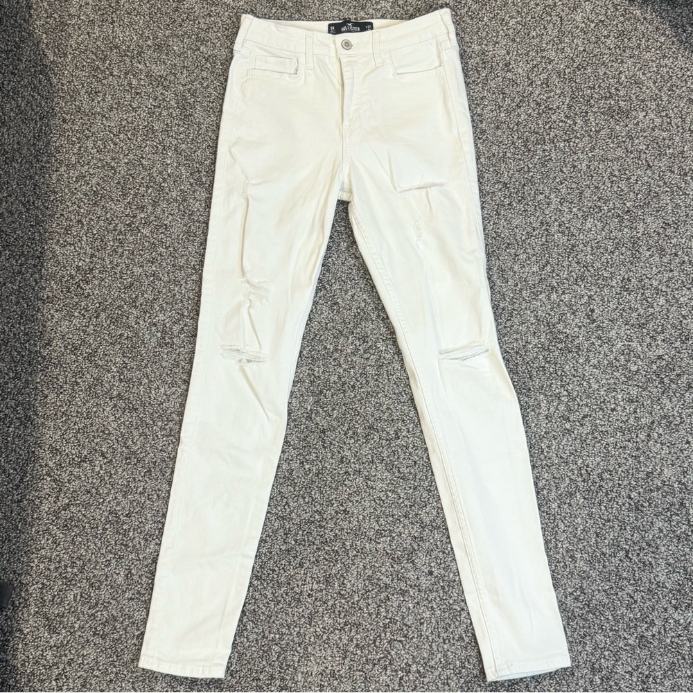 Hollister White distressed Skinny Jeans - Picture 2 of 8